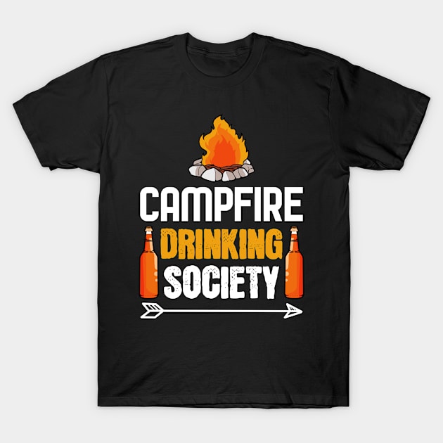 Campfire Drinking Society - For Campers T-Shirt by RocketUpload